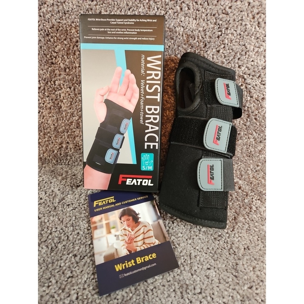 Featol Left Hand Small Medium Adult Wrist Brace . See Description